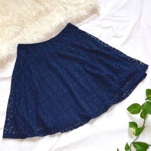 Navy Detailed Skirt